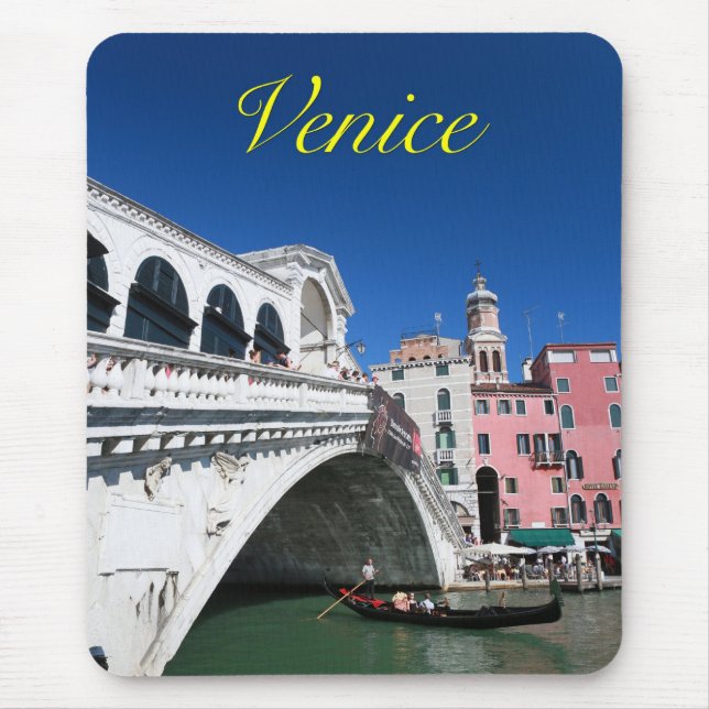 Beautiful Venice, Rialto Bridge Mouse Mat (Front)
