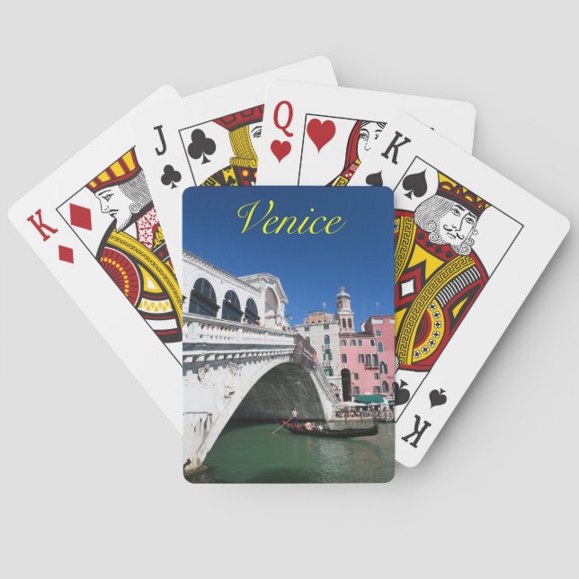 Beautiful Venice, Rialto Bridge Playing Cards (Back)