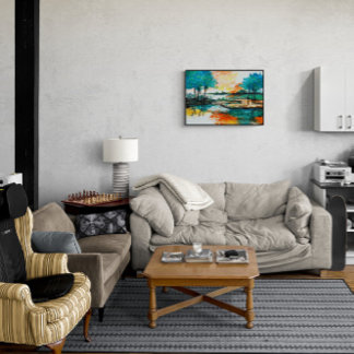 Beautiful Vibrant Colours Landscape Artwork Tile