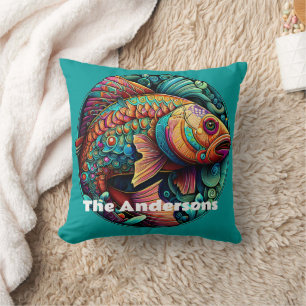 Beautiful Vibrant Fish Cushion