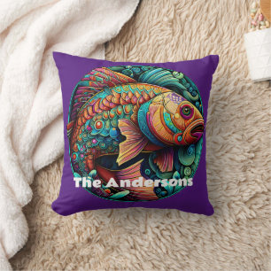 Beautiful Vibrant Fish Cushion