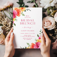 Beautiful Vibrant Floral Bridal Shower Brunch