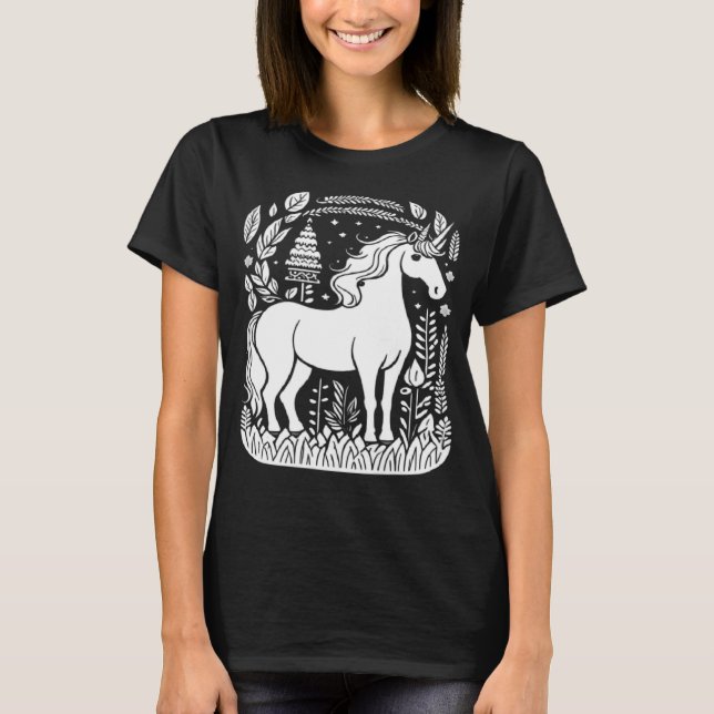 Beautiful Vibrant Unicorn Nature s Beauty T-Shirt (Front)