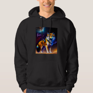 Beautiful Vibrant Wolf Nature s Beauty  1 Hoodie