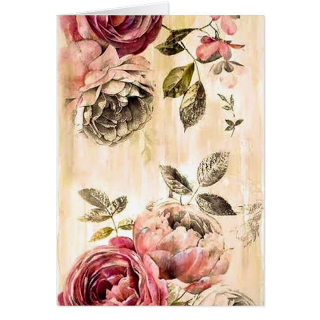 Beautiful Victorian Floral Painting (Front)