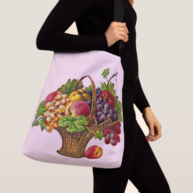 beautiful Victorian fruit basket print Crossbody Bag (Close Up)