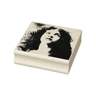 Beautiful Victorian Girl Women Face, Rubber Stamp