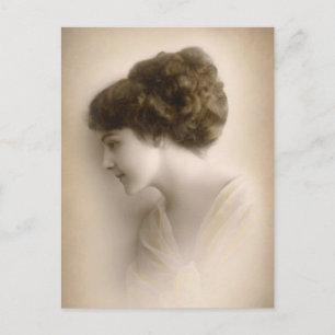 Beautiful Victorian Lady Portrait Postcard