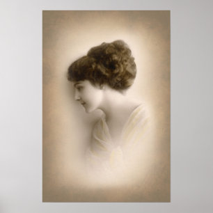 Beautiful Victorian Lady Portrait Poster
