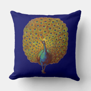 beautiful Victorian peacock print Cushion