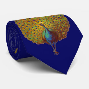 beautiful Victorian peacock print Tie