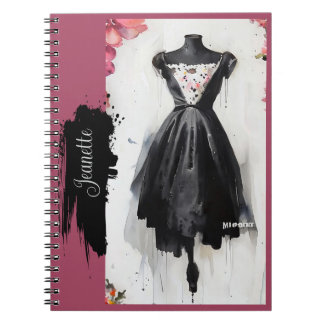 Beautiful Victorian Vintage Black and White Dress Notebook