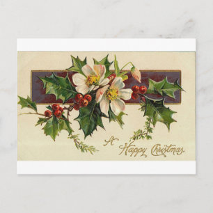 Beautiful Victorian Vintage Holidays Christmas Holiday Postcard