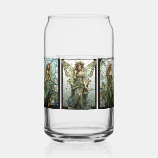 Beautiful Victorian Winged Fairies Stained Glass