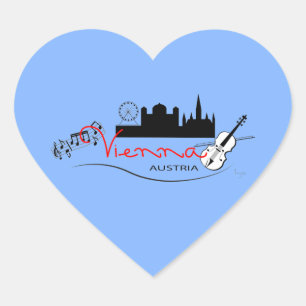 Beautiful Vienna, Austria Heart Sticker