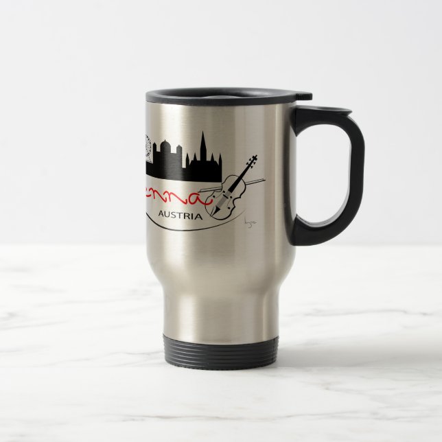 Beautiful Vienna, Austria Travel Mug (Right)