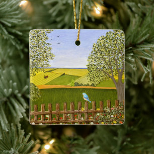 Beautiful View Ceramic Ornament