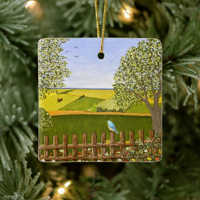 Beautiful View Ceramic Ornament (Tree)