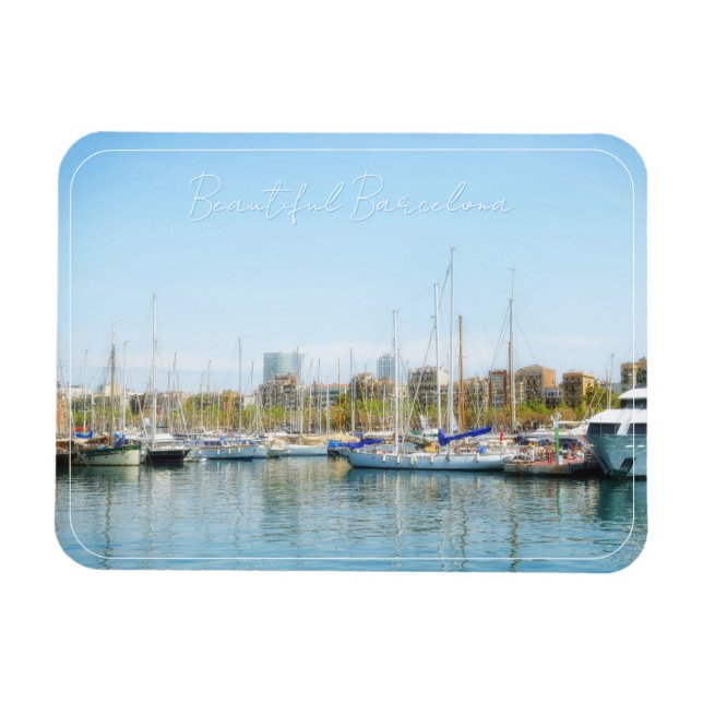 Beautiful view of marina in Spain Magnet (Horizontal)