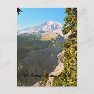 Beautiful View of Mt Rainier National Park Postcard
