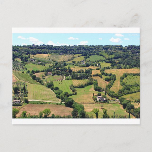 Beautiful view  of Orvieto, Umbria,Italy Postcard (Front)