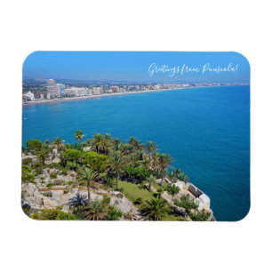 Beautiful view of Peniscola, Spain travel Magnet