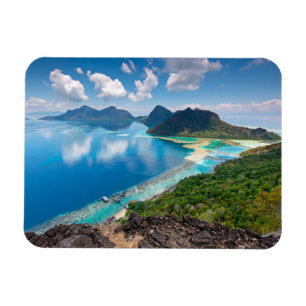 Beautiful View Top of Bohey Dulang Island Magnet