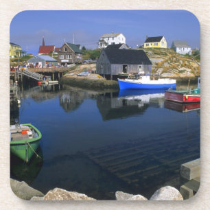 Beautiful village of Peggy's Cove with harbour Coaster
