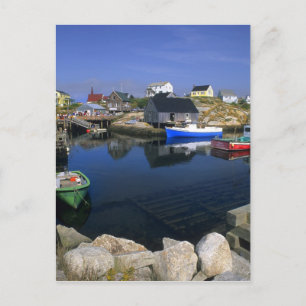 Beautiful village of Peggy's Cove with harbour Postcard