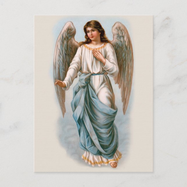 Beautiful vintage angel CC1090 Easter greetings Postcard (Front)