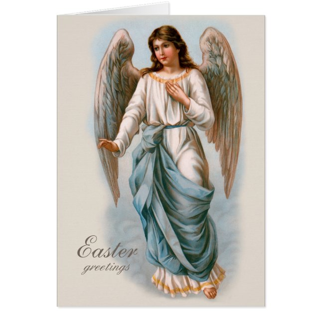 Beautiful vintage angel CC1093 Easter blessings (Front)