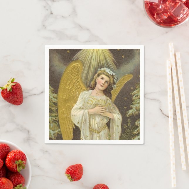 Beautiful Vintage Angel paper napkin (Insitu)