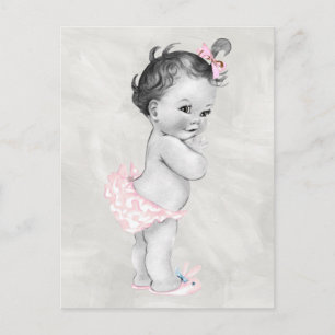 Beautiful Vintage Baby Girl Postcard