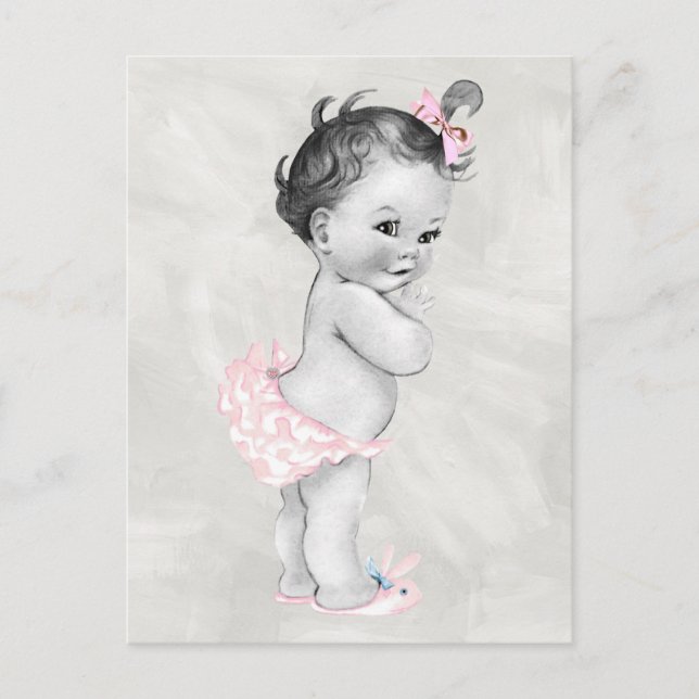 Beautiful Vintage Baby Girl Postcard (Front)