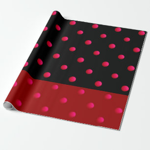 Beautiful, vintage background, polka dot, red and wrapping paper