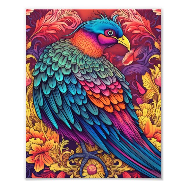 Beautiful Vintage Bird Illustration  Photo Print (Front)