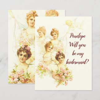 Beautiful Vintage Blushing Bridesmaid Proposal 