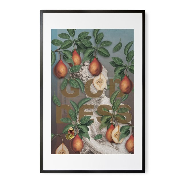 Beautiful Vintage Botanical Collage Venus Goddess Poster (Creator Uploaded)