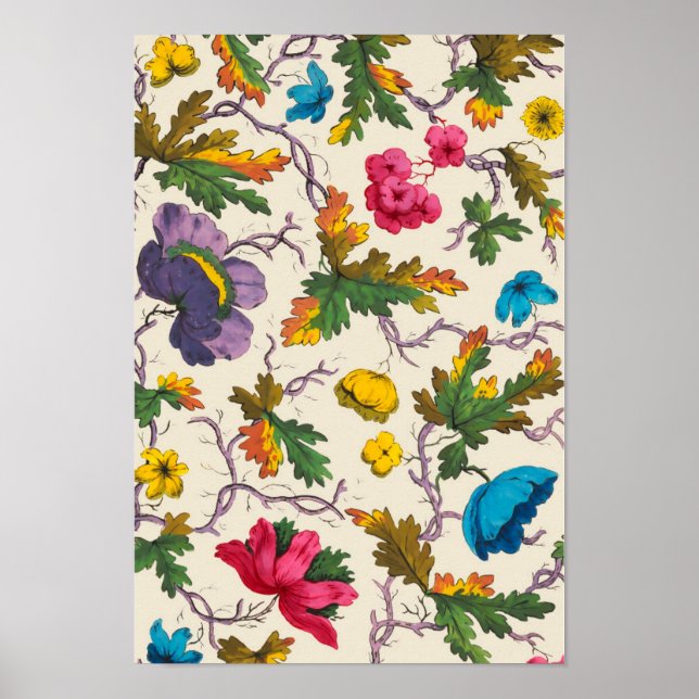 Beautiful Vintage Botanical Illustration Poster (Front)