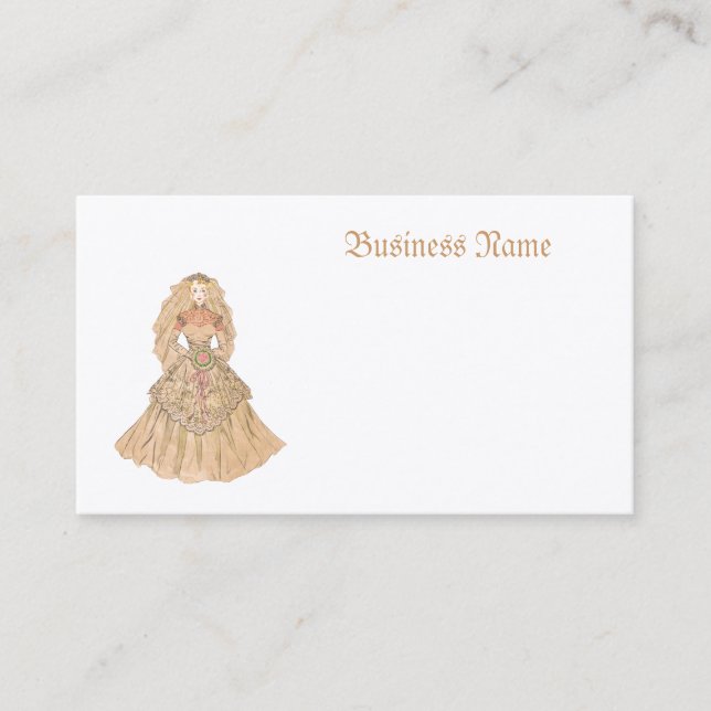 Beautiful Vintage Bride Business Card (Front)