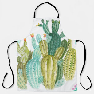 Beautiful vintage cacti, succulents, cactus bloomi apron