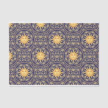 Beautiful Vintage Celestial Sun Pattern