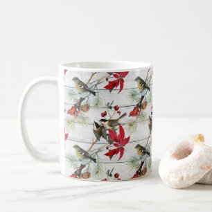 Beautiful vintage Christmas bird pattern Coffee Mug