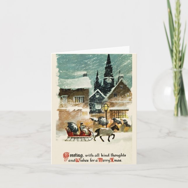 Beautiful vintage Christmas card (Front)