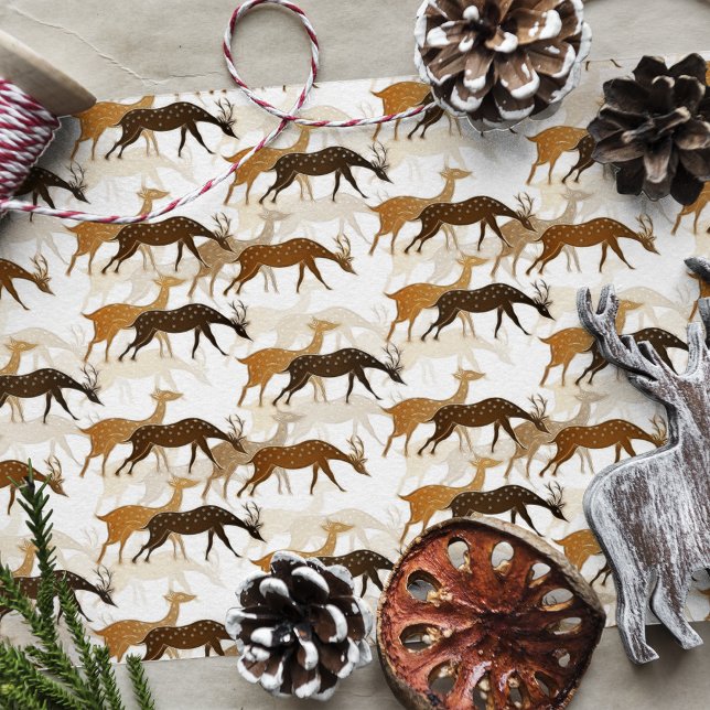 Beautiful Vintage Deer Seamless Pattern Tissue Paper (Creator Uploaded)
