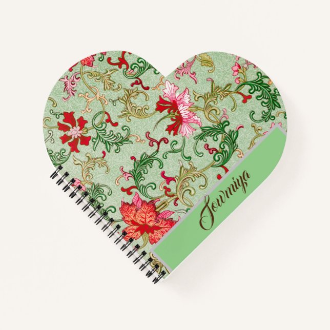 Beautiful vintage design personalised  notebook (Front)