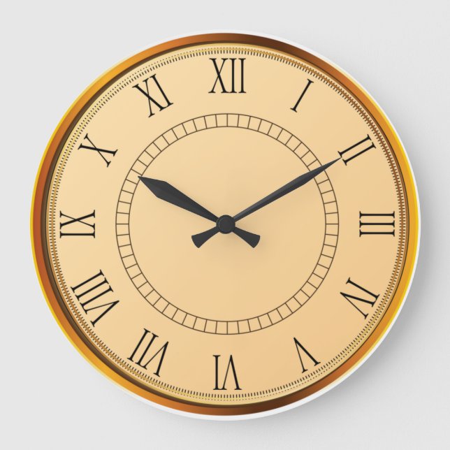 Beautiful Vintage Face Roman Numeral Wall Clock (Front)