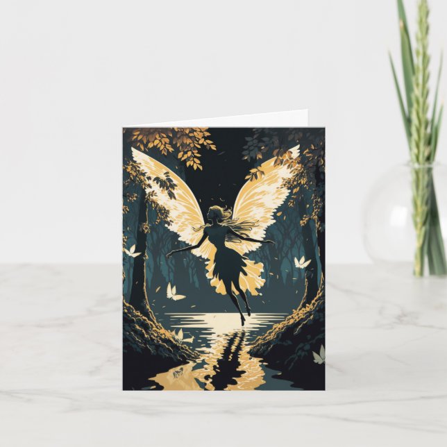 Beautiful Vintage Fairy blank inside all occasions Card (Front)