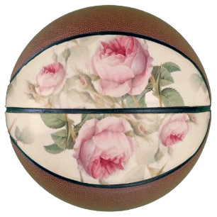 Beautiful Vintage Floral Basketball