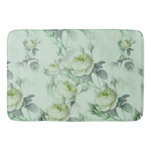 Beautiful Vintage Floral Bath Mat